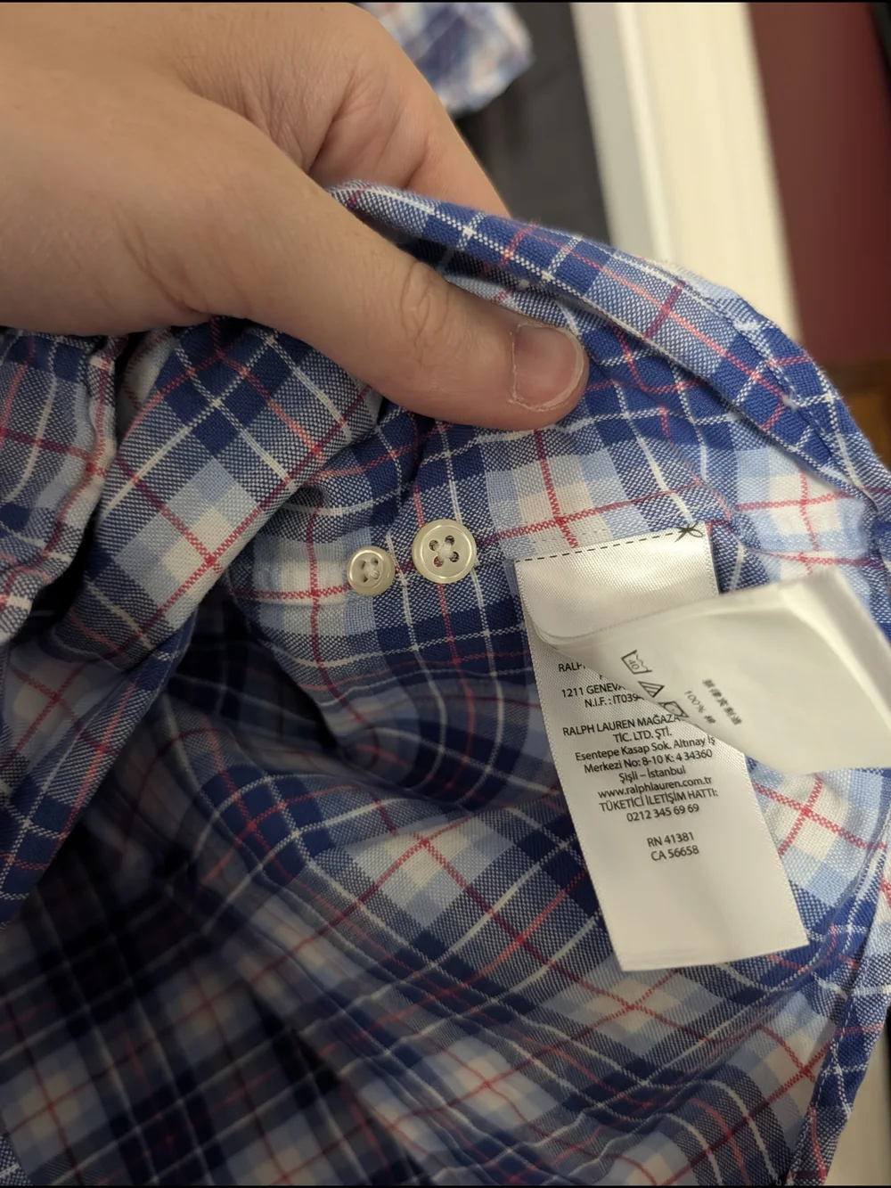 Polo by Ralph Lauren Blue Plaid Short-Sleeve Button-Down Oxford Mens Shirt S